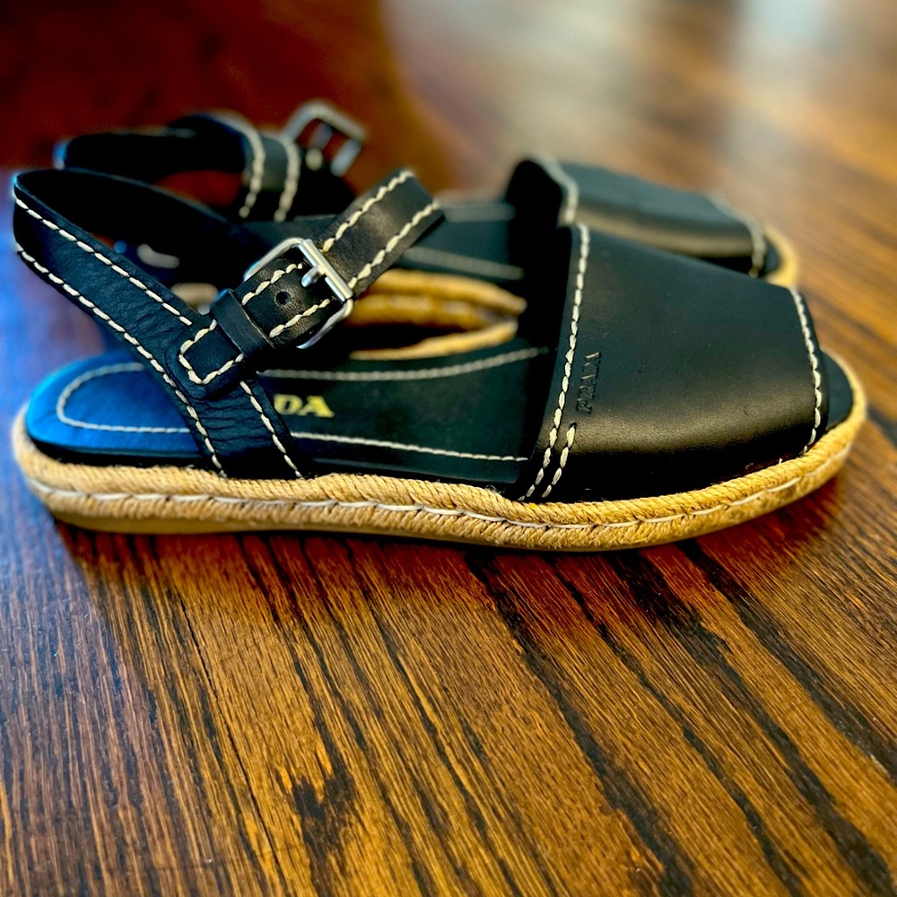 Prada Sandals: fit size 8 1/2- 9 . Great timeless pair